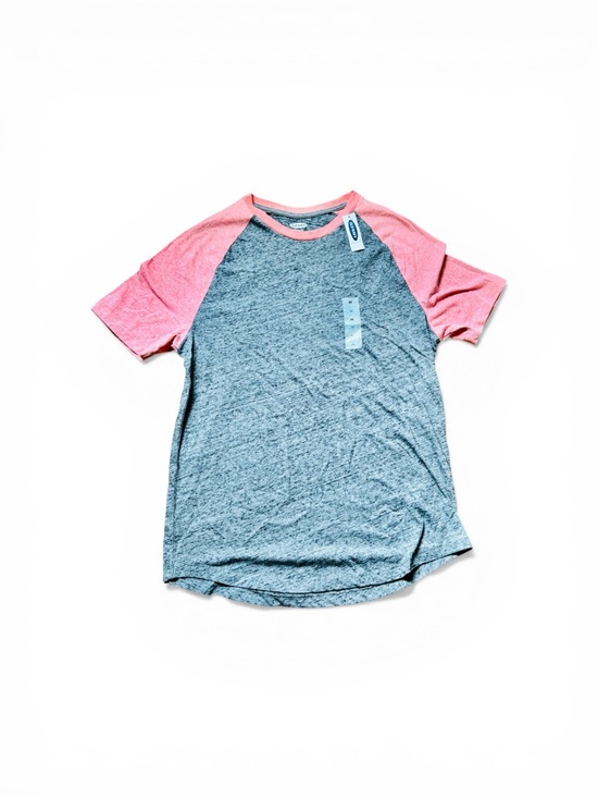 Old Navy Other - NWT Sz M Old Navy Soft Wash Gray Raglan Tee with Pink Sleeves